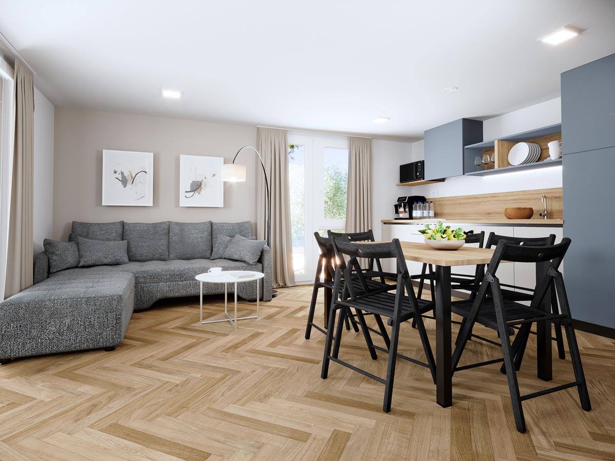 Modernes Interieur einer Glamping Villa im Zaton Holiday Resort Zaton Holiday Resort