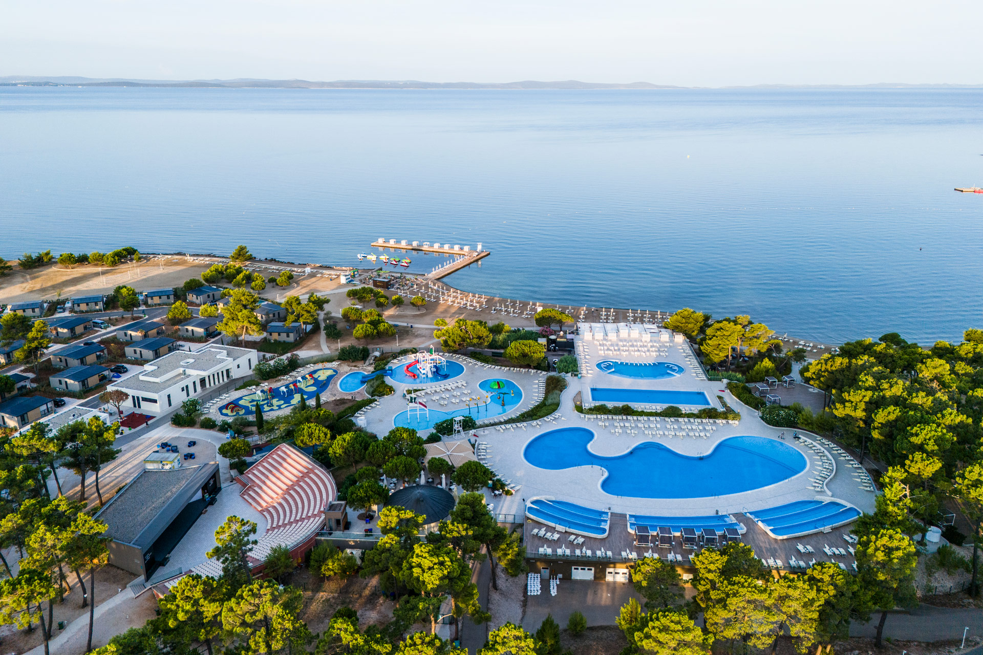 Forest Oasis Pool Complex at Zaton Holiday Resort - Aerial View Dragan Dok