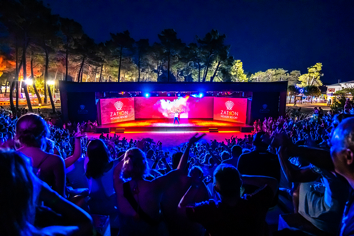 Performance at the open-air theater at Zaton Holiday Resort