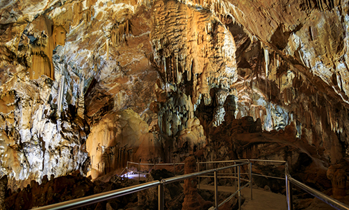 Exploring a cave