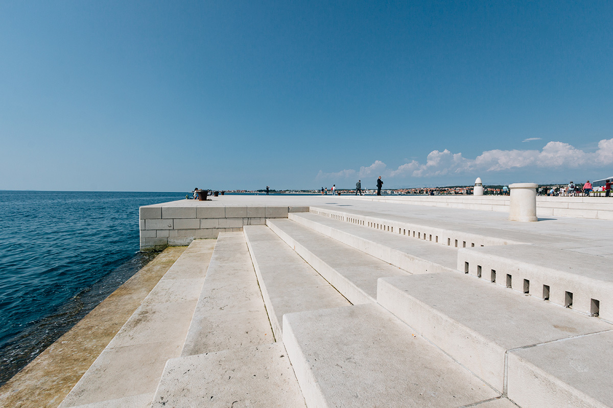 Sea Organ on the promenade in Zadar