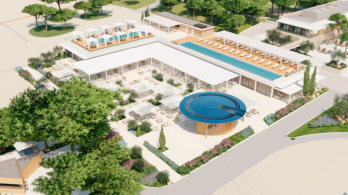 Visualisierung des neuen Food & Fun Centers im Zaton Holiday Resort