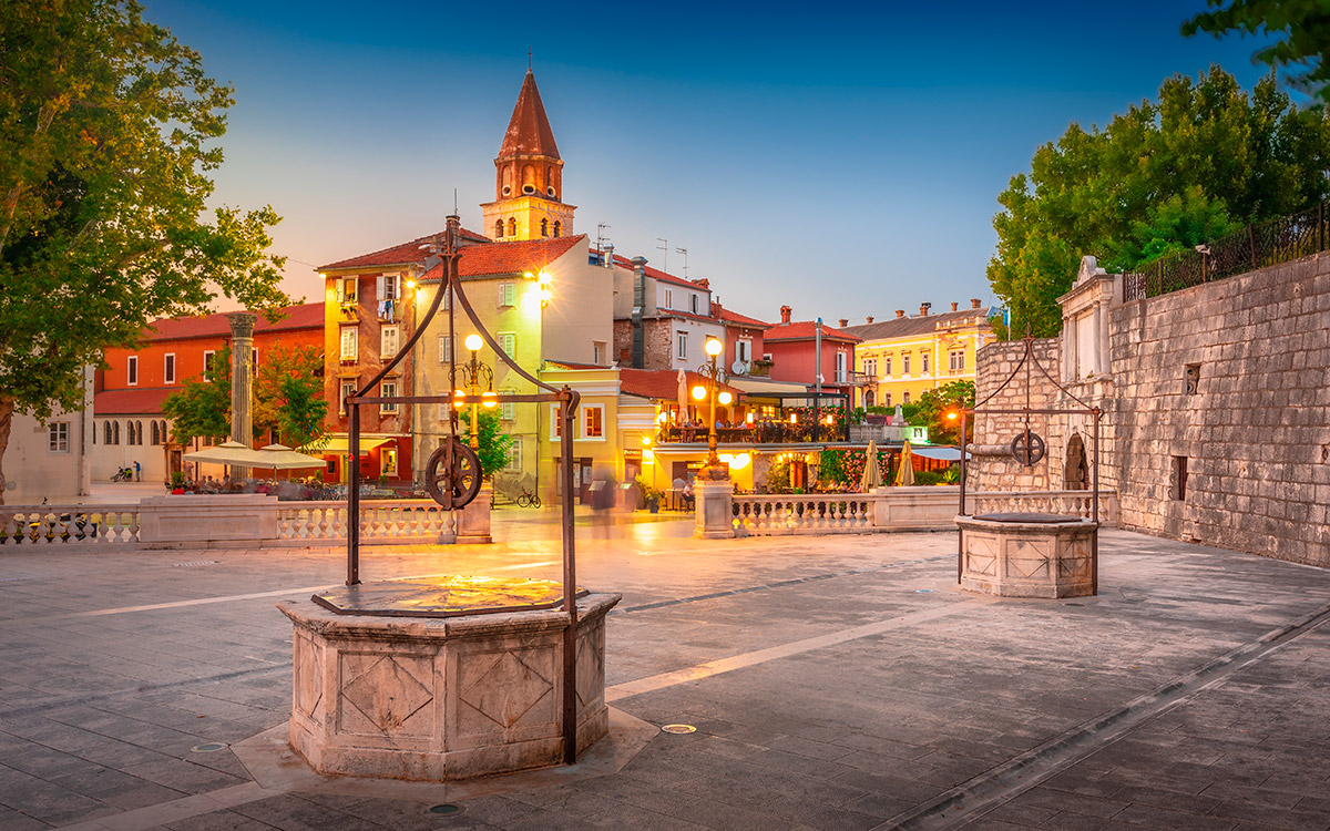 Der Platz der fünf Brunnen in Zadar