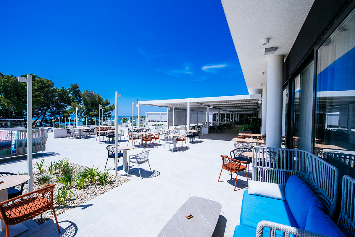 Outdoor terrace at the Ventula Restaurant, Zaton Holiday Resort
