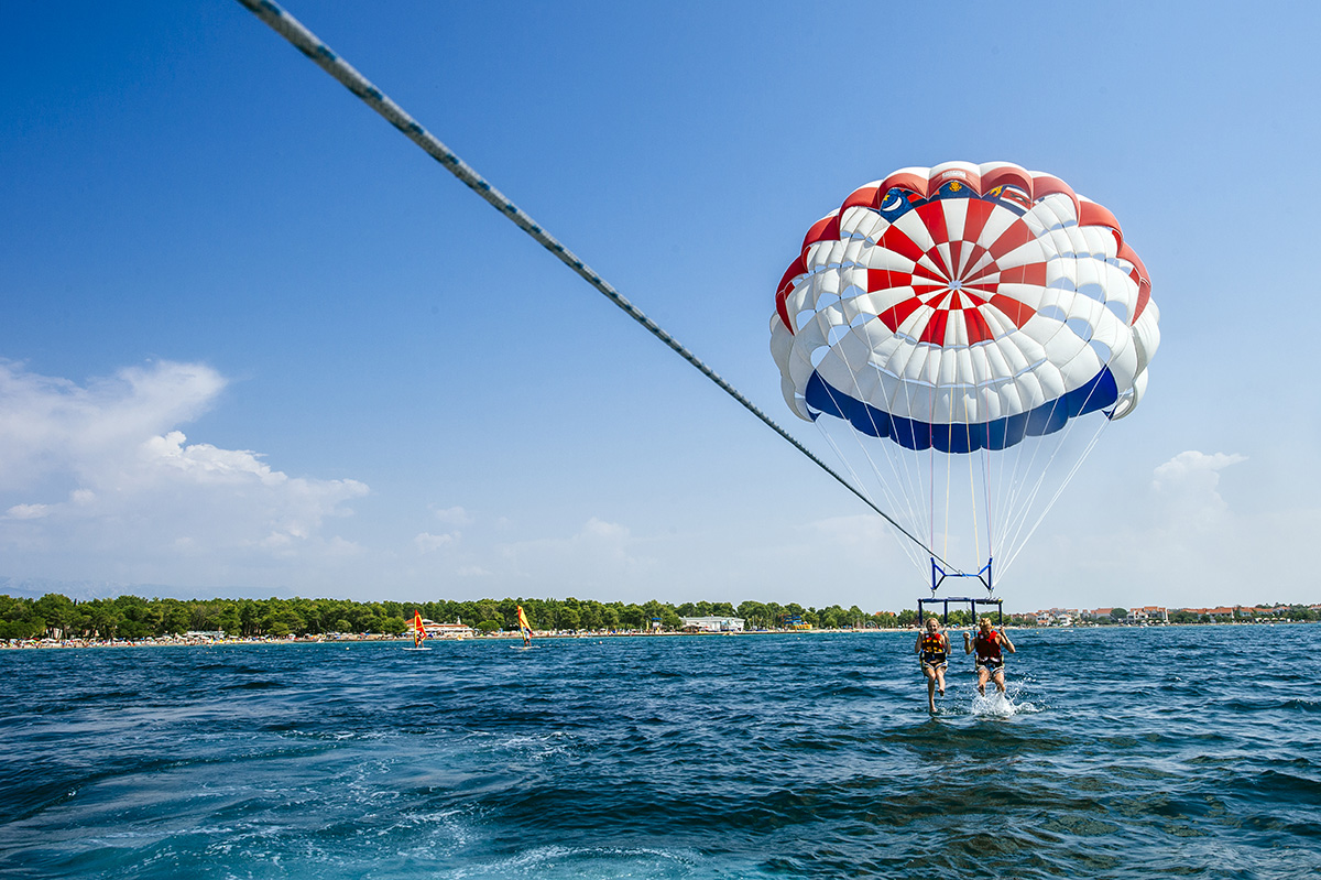 Parasailing thrill at Zaton Holiday Resort