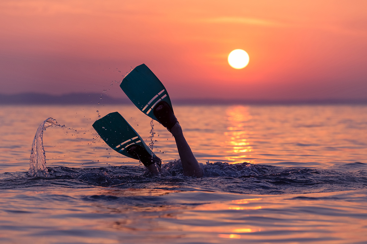Snorkeling at sunset, Zaton Holiday Resort