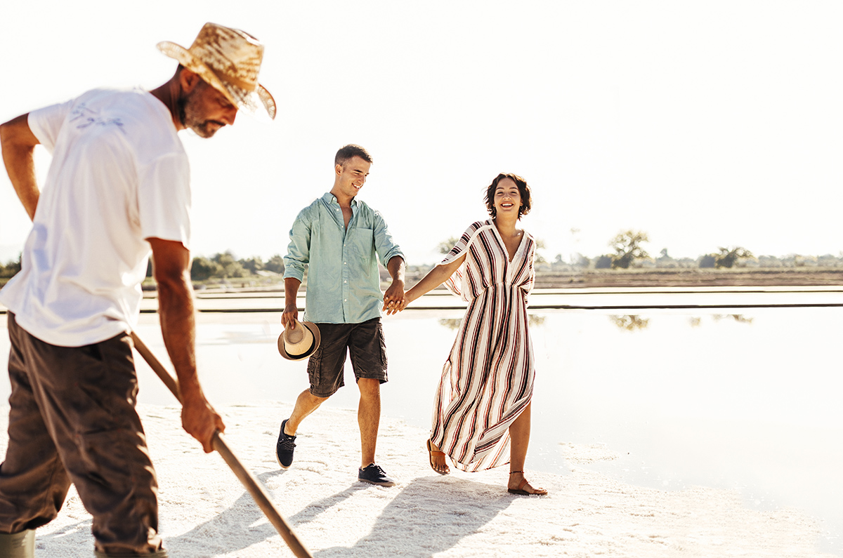 Traditional salt production at Nin Saltworks, Zadar Region