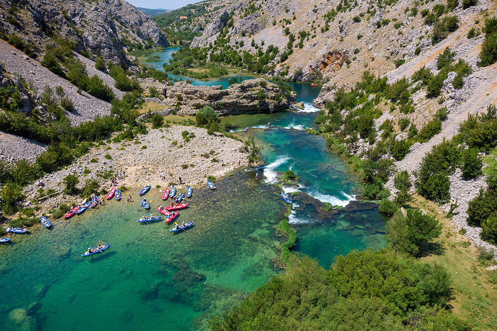 Kayaking along the Zrmanja river