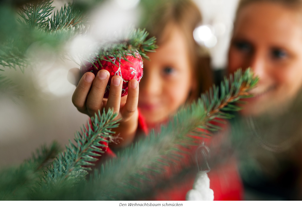 Den Weihnachtsbaum schmücken