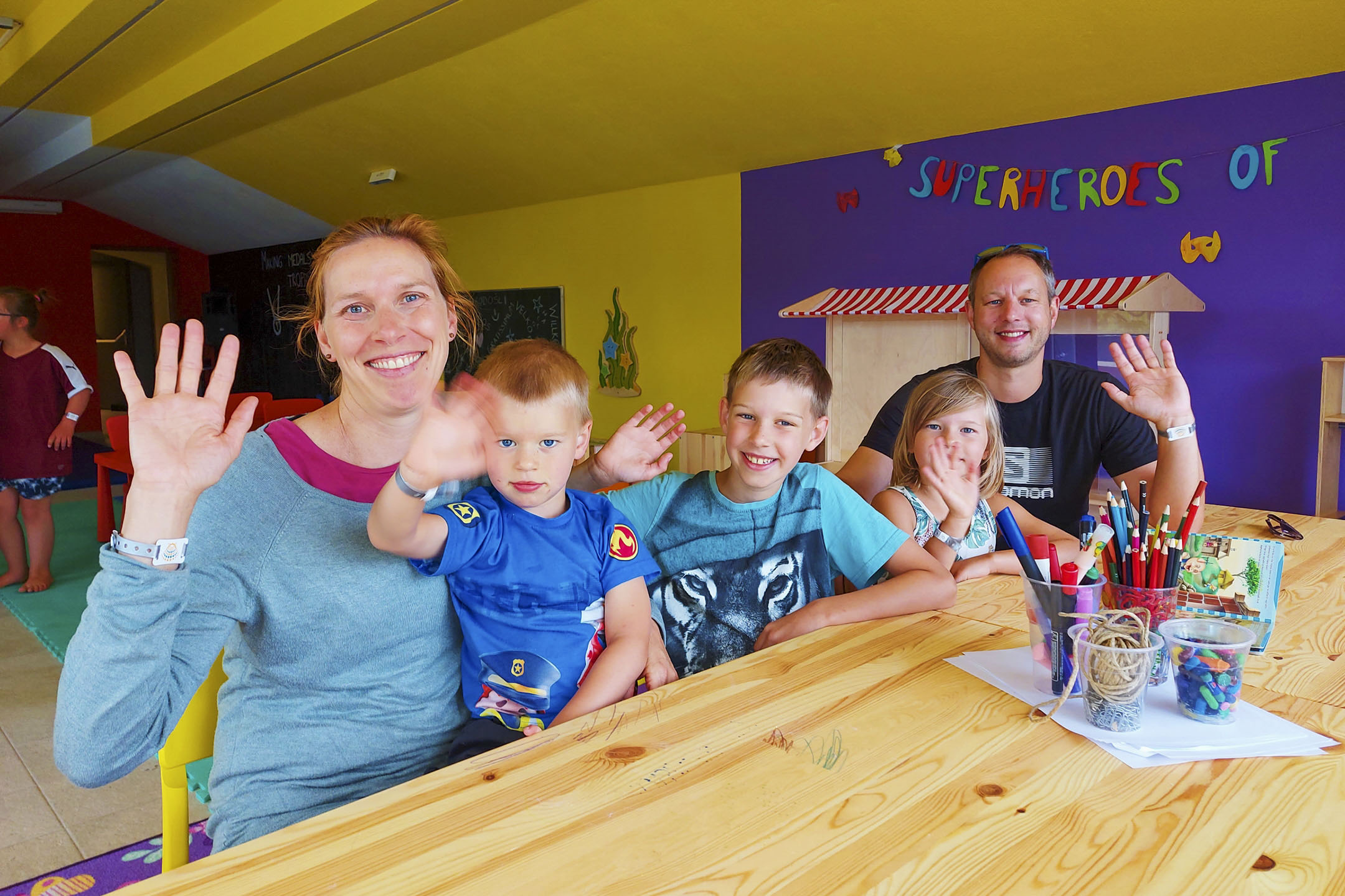 Familie Zachmeier im neu renovierten Zatonino Kids Club 