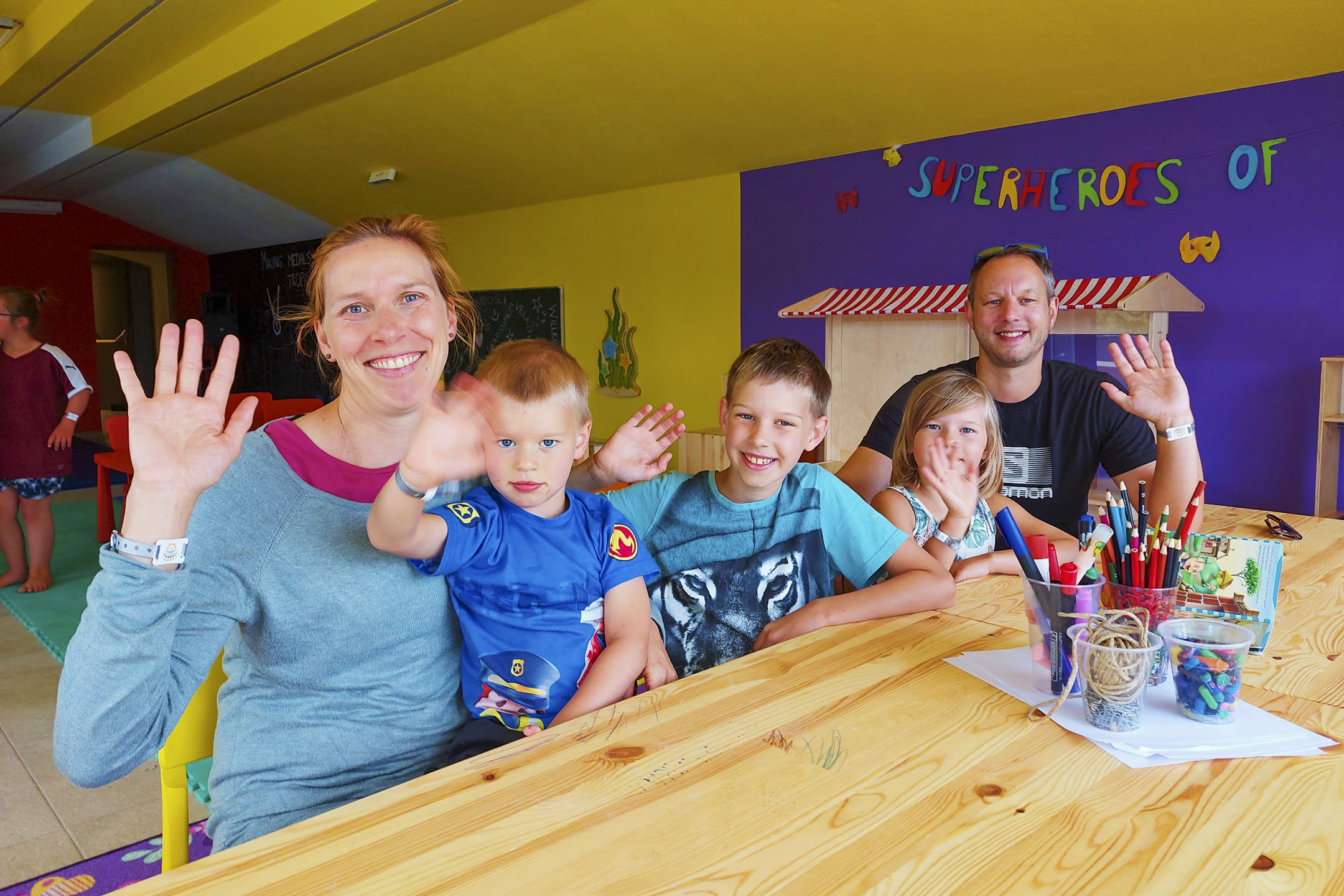 Family Zahmeier in recently renovated Zatonino Kids Club