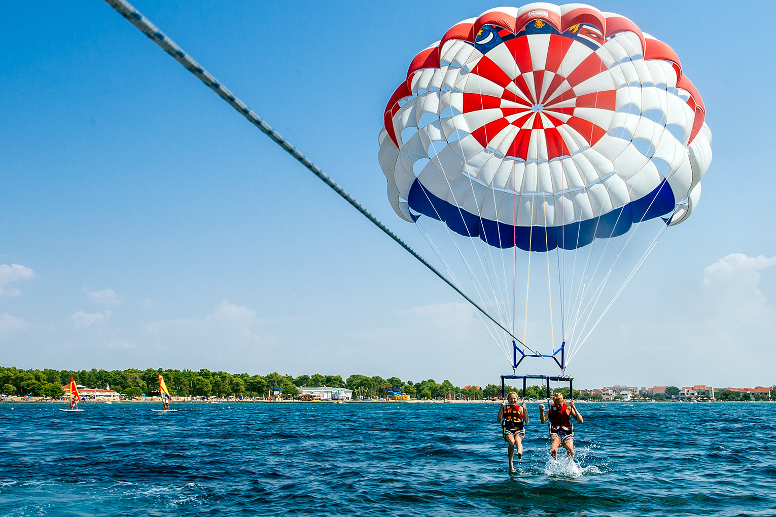 Parasailing at Zaton Holiday Resort 