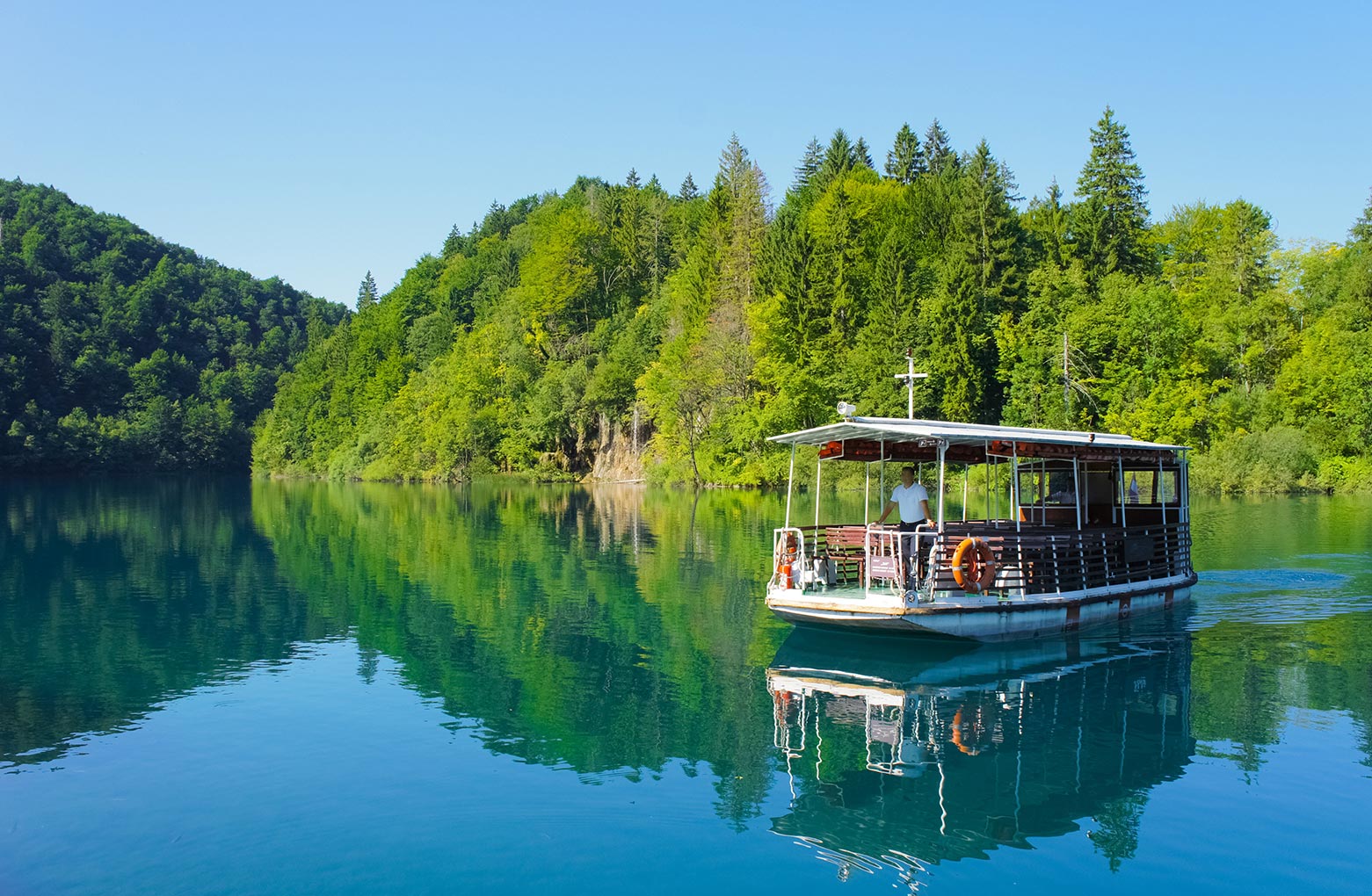 Boat ride across Lake Kozjak - Plitvice Lakes National Park