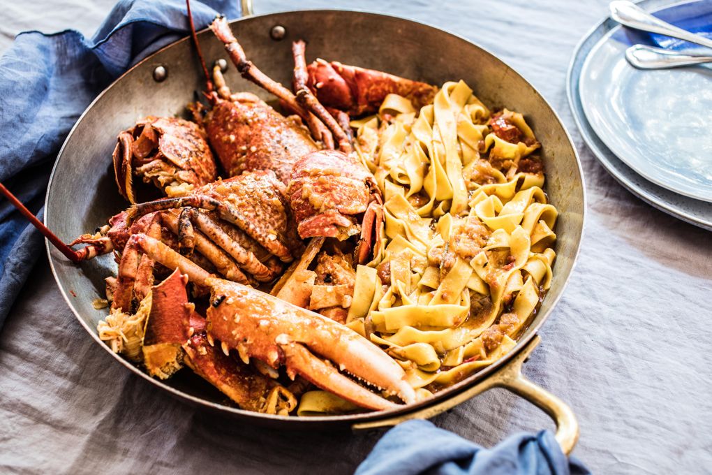 Lobster with homemade pasta